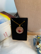 Sakuya-hime Keepsake| Pressed Flower Necklace