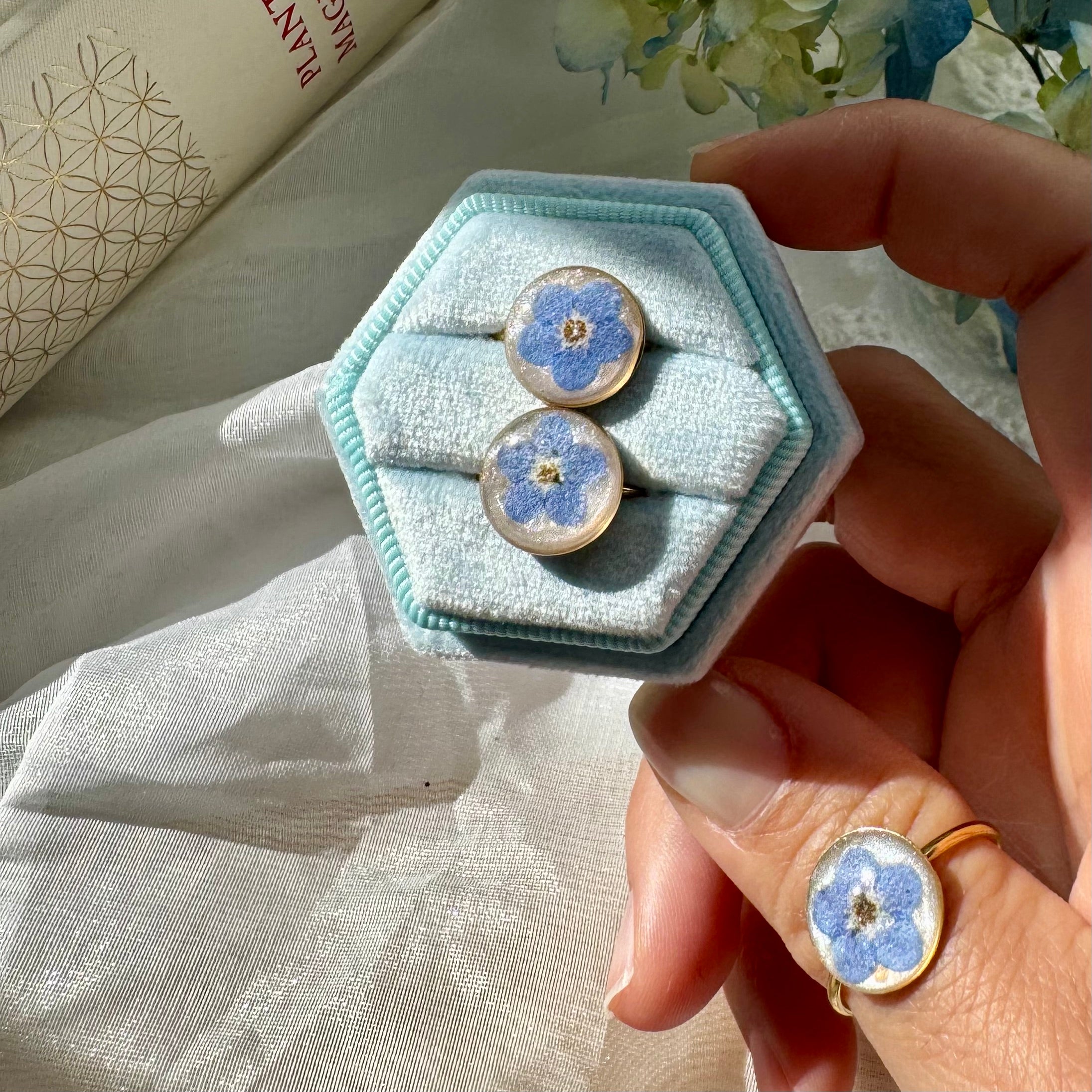 Forget-Me-Not Heirloom Rings