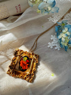 The Marigold Flame Amulet - One of One Botanical Necklace