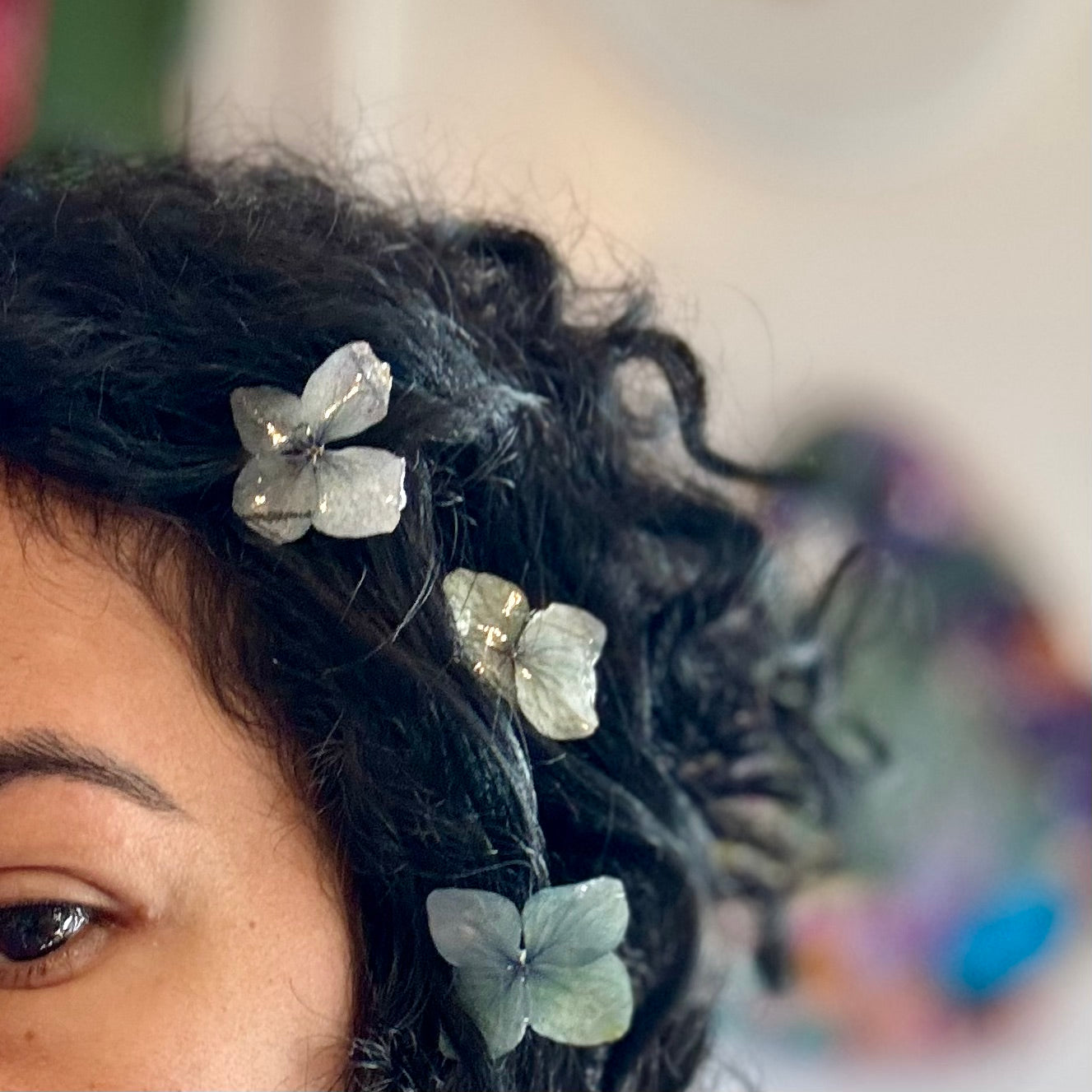 Antique Hydrangea Hair Pin - each