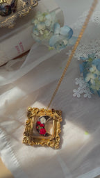 The Moonlit Rose Crescent - One of One | Botanical Necklace