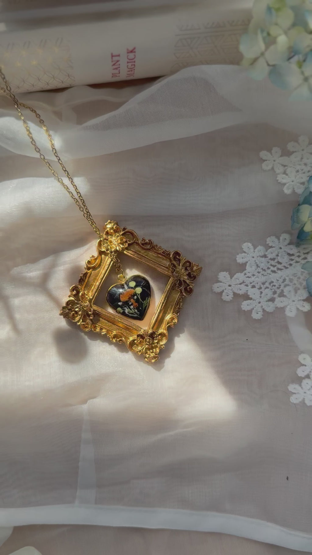 The Ember Fern Heart - One of One | Botanical Necklace